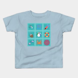 Summer beach accessories Kids T-Shirt